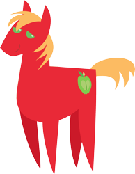 Size: 2000x2578 | Tagged: safe, artist:secret-asian-man, edit, editor:slayerbvc, vector edit, big macintosh, earth pony, pony, g4, accessory-less edit, high res, male, missing accessory, pointy ponies, simple background, solo, stallion, transparent background, vector