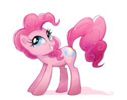 Size: 689x543 | Tagged: safe, artist:confetticakez, pinkie pie, earth pony, pony, g4, cute, diapinkes, female, mare, simple background, smiling, solo, white background