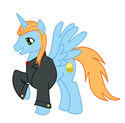 Size: 900x889 | Tagged: safe, artist:mokrosuhibrijac, oc, oc only, oc:harmony star, alicorn, pony, alicorn oc, clothes, horn, male, simple background, solo, stallion, suit, transparent background