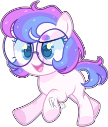 Size: 1468x1720 | Tagged: safe, artist:kurosawakuro, oc, oc only, earth pony, pony, base used, female, filly, glasses, parents:vinylpie, simple background, solo, transparent background, white outline
