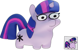 Size: 3129x2003 | Tagged: safe, artist:jargon scott, artist:xppp1n, twilight sparkle, pony, unicorn, g4, 3d, blender, female, high res, mare, simple background, solo, transparent background, twiggie, unicorn twilight