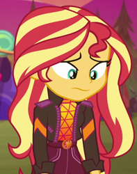 Size: 756x959 | Tagged: safe, screencap, sunset shimmer, equestria girls, equestria girls specials, g4, my little pony equestria girls: better together, my little pony equestria girls: sunset's backstage pass, cropped, female, geode of empathy, magical geodes, music festival outfit, solo