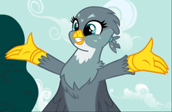 Size: 1438x939 | Tagged: safe, screencap, gabby, griffon, g4, the fault in our cutie marks, cropped, female, smiling, solo