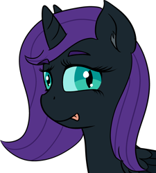 Size: 2718x3020 | Tagged: safe, artist:poniidesu, oc, oc only, oc:nyx, alicorn, pony, :p, cute, ear fluff, eyebrows, high res, horn, looking at you, nyxabetes, ocbetes, simple background, solo, tongue out, transparent background, wings