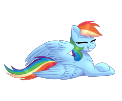 Size: 6000x5000 | Tagged: safe, artist:lavenderheartsmlp, rainbow dash, pegasus, pony, g4, absurd resolution, cute, dashabetes, eyes closed, female, large wings, mare, prone, simple background, smiling, solo, transparent background, wings
