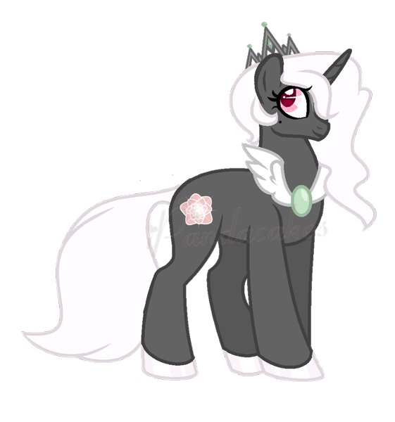 2260967 - safe, artist:ipandacakes, oc, oc only, oc:gardenia glory, pony,  unicorn, base used, crown, female, jewelry, mare, offspring, parent:good  king sombra, parent:king sombra, parent:princess celestia,  parents:celestibra, regalia, simple background ...