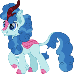 Size: 1407x1400 | Tagged: safe, artist:cloudy glow, party favor, kirin, g4, cloudyglow is trying to murder us, cute, favorbetes, female, kirin-ified, raised hoof, simple background, solo, species swap, transparent background, weapons-grade cute
