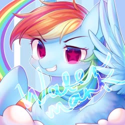 Size: 2048x2048 | Tagged: safe, artist:leafywind, rainbow dash, pegasus, pony, g4, cute, dashabetes, female, high res, mare, obtrusive watermark, solo, starry eyes, watermark, wingding eyes
