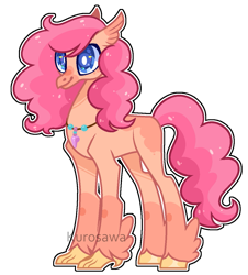 Size: 1107x1224 | Tagged: safe, artist:kurosawakuro, oc, oc only, classical hippogriff, hippogriff, hybrid, base used, colored pupils, female, interspecies offspring, magical lesbian spawn, offspring, parent:pinkie pie, parent:princess skystar, parents:skypie, simple background, solo, transparent background