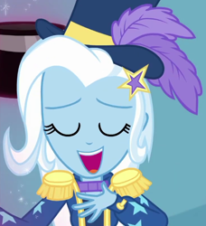 Size: 486x534 | Tagged: safe, screencap, trixie, equestria girls, g4, my little pony equestria girls: better together, street magic with trixie, clothes, cropped, female, solo