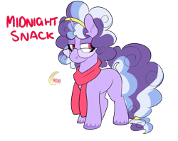 Size: 2660x2120 | Tagged: safe, artist:maximumbark, oc, oc only, oc:midnight snack, pony, unicorn, clothes, female, glasses, high res, mare, scarf, simple background, solo, transparent background