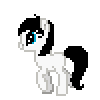 Size: 100x100 | Tagged: safe, artist:theironheart, oc, oc only, oc:midnight melody, earth pony, pony, animated, base used, earth pony oc, female, gif, mare, pixel art, simple background, smiling, solo, transparent background, walking