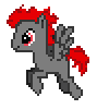 Size: 100x100 | Tagged: safe, artist:theironheart, oc, oc only, oc:coffeeshine, pegasus, pony, animated, base used, flying, gif, male, pegasus oc, pixel art, simple background, smiling, solo, stallion, transparent background, wings