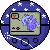 Size: 50x50 | Tagged: safe, artist:theironheart, princess luna, alicorn, pony, g4, animated, base used, bouncing, female, gif, heart, mare, pictogram, pixel art, pokewalker, s1 luna, simple background, solo, transparent background