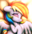 Size: 2500x2664 | Tagged: safe, artist:heavymetalbronyyeah, rainbow dash, pegasus, pony, g4, chest fluff, cute, dashabetes, ear fluff, eyes closed, female, fluffy, high res, lying down, mare, nap, sleeping, smiling, solo, spread wings, wing fluff, wings