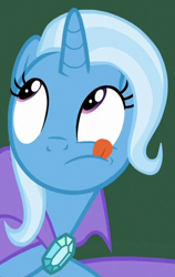 Size: 314x496 | Tagged: safe, screencap, trixie, pony, a matter of principals, g4, cropped, female, looking up, solo, tongue out