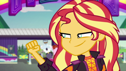 Size: 1920x1080 | Tagged: safe, screencap, max steele, sunset shimmer, equestria girls, equestria girls specials, g4, my little pony equestria girls: better together, my little pony equestria girls: sunset's backstage pass