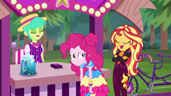 Size: 1920x1080 | Tagged: safe, screencap, pinkie pie, sunset shimmer, equestria girls, equestria girls specials, g4, my little pony equestria girls: better together, my little pony equestria girls: sunset's backstage pass, female