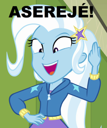 Size: 906x1080 | Tagged: safe, edit, edited screencap, screencap, trixie, equestria girls, equestria girls series, forgotten friendship, g4, asereje (the ketchup song), cropped, hand on hip, las ketchup, meme, song reference, spanish