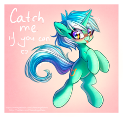 Size: 1055x1000 | Tagged: safe, artist:chaosangeldesu, lyra heartstrings, pony, unicorn, g4, abstract background, blushing, bronybait, cute, female, lyrabetes, patreon link, solo, tongue out