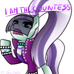 Size: 838x837 | Tagged: safe, artist:jellysketch, coloratura, earth pony, pony, g4, the mane attraction, countess coloratura, female, simple background, singing, solo, standing, white background