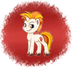 Size: 1600x1524 | Tagged: safe, artist:thehaywaiianhorse, oc, oc only, oc:covfefe cream, pony, g4, g4.5, my little pony: pony life, deviantart watermark, male, obtrusive watermark, solo, stallion, watermark