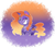 Size: 1600x1402 | Tagged: safe, artist:thehaywaiianhorse, oc, oc only, oc:spooky skies, alicorn, pony, g4, g4.5, my little pony: pony life, chibi, deviantart watermark, female, mare, obtrusive watermark, one eye closed, prone, solo, watermark, wink