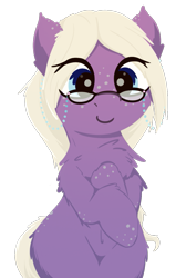 Size: 755x1187 | Tagged: safe, artist:rhythmpixel, oc, oc only, earth pony, semi-anthro, arm hooves, belly button, bipedal, chest fluff, female, freckles, glasses, mare, simple background, solo, transparent background