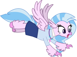 Size: 6326x4680 | Tagged: safe, edit, editor:crisx284, silverstream, hippogriff, g4, chiaki, clothes, cute, diastreamies, digimon, digimon frontier, female, shirt, simple background, skirt, solo, transparent background, vector