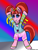 Size: 528x690 | Tagged: safe, artist:huffylime, pacific glow, earth pony, pony, g4, clothes, dancing, female, mare, pigtails, solo