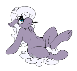 Size: 2450x2250 | Tagged: safe, artist:skoon, oc, oc only, oc:alabaster, earth pony, pony, 2020 community collab, derpibooru community collaboration, high res, male, reclining, simple background, solo, transparent background