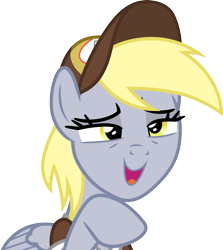 Size: 3000x3362 | Tagged: safe, artist:cloudy glow, derpy hooves, pegasus, pony, best gift ever, g4, .ai available, bust, cap, female, hat, high res, mailmare, mare, simple background, solo, transparent background, vector