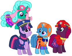 Size: 1249x962 | Tagged: safe, artist:徐詩珮, fizzlepop berrytwist, glitter drops, spring rain, tempest shadow, twilight sparkle, alicorn, pony, unicorn, series:sprglitemplight diary, series:sprglitemplight life jacket days, series:springshadowdrops diary, series:springshadowdrops life jacket days, g4, alternate universe, base used, bisexual, broken horn, clothes, cute, equestria girls outfit, female, glitterbetes, horn, lesbian, lifeguard, lifeguard spring rain, paw patrol, polyamory, ship:glitterlight, ship:glittershadow, ship:sprglitemplight, ship:springdrops, ship:springlight, ship:springshadow, ship:springshadowdrops, ship:tempestlight, shipping, simple background, springbetes, swimsuit, tempestbetes, transparent background, twilight sparkle (alicorn)