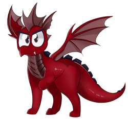 Size: 1909x1777 | Tagged: safe, artist:dragonpone, derpibooru exclusive, oc, oc only, oc:havock, dragon, 2020 community collab, derpibooru community collaboration, male, raised leg, simple background, solo, spread wings, transparent background, wings