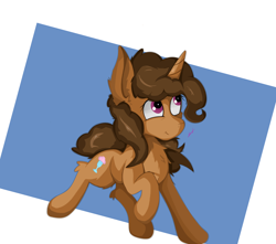 Size: 2476x2192 | Tagged: safe, artist:groomlake, oc, oc only, oc:buttercup shake, pony, unicorn, colored, female, high res, mare, simple background, smiling, solo