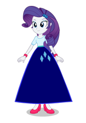 Size: 638x914 | Tagged: safe, alternate version, artist:cartoonmasterv3, rarity, equestria girls, g4, clothes, female, long skirt, simple background, skirt, solo, transparent background, vector