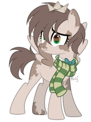 Size: 1280x1707 | Tagged: safe, artist:mintoria, oc, oc only, oc:spryte, pegasus, pony, bowtie, clothes, female, mare, paper boat, scarf, simple background, solo, transparent background