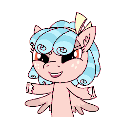 Size: 800x768 | Tagged: safe, artist:poniidesu, cozy glow, pegasus, pony, g4, animated, cozybetes, cute, dab, female, filly, foal, freckles, gif, noodle arms, solo