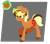 Size: 500x438 | Tagged: safe, artist:spaded aces, applejack, pony, unicorn, g4, apple, applejack (g5 concept leak), female, food, g5 concept leak style, g5 concept leaks, glowing horn, hat, horn, magic, magic aura, multicolored hair, multicolored mane, multicolored tail, redesign, simple background, solo, telekinesis, unicorn applejack