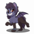 Size: 4093x4093 | Tagged: safe, artist:jcosneverexisted, oc, oc only, oc:nyn indigo, bat pony, hybrid, timber wolf, g4, g4.5, my little pony: pony life, looking at you, male, pose, simple background, smiling, solo, transparent background