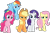 Size: 2652x1766 | Tagged: safe, artist:frownfactory, applejack, fluttershy, pinkie pie, rainbow dash, rarity, earth pony, pegasus, pony, unicorn, g4, my little pony: friendship is magic, the last problem, .svg available, applejack's hat, cowboy hat, female, hat, horn, mare, remane five, simple background, svg, transparent background, vector, wings