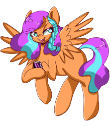 Size: 2450x2800 | Tagged: safe, artist:floralshitpost, oc, oc only, oc:frootloop, pegasus, pony, 2020 community collab, derpibooru community collaboration, alcohol, beer, cel shading, female, heart eyes, high res, mare, open mouth, pegasus oc, simple background, solo, transparent background, wingding eyes