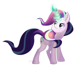 Size: 1024x918 | Tagged: safe, artist:redpandiey, starlight glimmer, pony, unicorn, g4, female, glowing horn, horn, magic, magic aura, mare, simple background, solo, transparent background