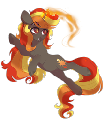 Size: 2373x2732 | Tagged: safe, artist:shady-bush, oc, oc only, oc:scarlet, pony, unicorn, female, high res, magic, mare, simple background, solo, transparent background