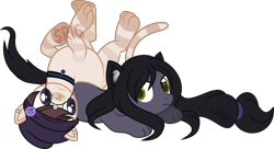 Size: 1280x697 | Tagged: safe, artist:space-higanbana, oc, oc only, oc:fluffball, oc:mew, cat, cat pony, original species, base used, male, show accurate, simple background, transparent background