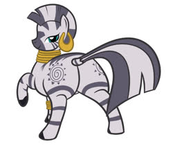 Size: 1073x900 | Tagged: dead source, safe, artist:calorie, zecora, pony, zebra, g4, butt, fat, female, mare, plot, simple background, solo, the ass was fat, white background, zecobese, zecorass