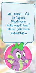 Size: 433x882 | Tagged: safe, gameloft, screencap, spike, dragon, g4, cropped, winged spike, wings