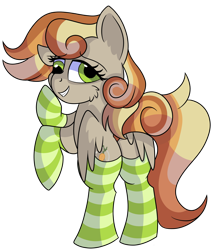 Size: 1280x1483 | Tagged: safe, artist:rainbowtashie, oc, oc only, oc:clumsy carrot, earth pony, pegasus, pony, 2020 community collab, derpibooru community collaboration, adorable face, butt, clothes, commissioner:bigonionbean, cute, cutie mark, embarrassed, fusion, fusion:carrot top, fusion:derpy hooves, fusion:golden harvest, meme, plot, seductive pose, sidemouth, simple background, socks, solo, striped socks, sultry pose, transparent background, wall eyed, writer:bigonionbean
