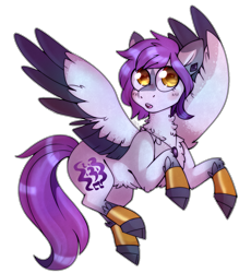 Size: 1137x1237 | Tagged: safe, artist:cinnamonsparx, oc, oc only, oc:pendant, pegasus, pony, cloven hooves, male, simple background, solo, stallion, transparent background, two toned wings, wings