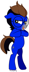 Size: 340x829 | Tagged: artist needed, safe, oc, oc only, oc:ennex, earth pony, pony, evil grin, grin, scheming, simple background, smiling, solo, transparent background